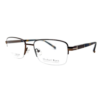 MICHAEL RYEN - MR292 C3 56/18/145 - BROWN - NEW Authentic TITANIUM EYEGLASSES