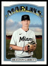 2021 TOPPS HERITAGE BASEBALL CARD BRAXTON GARRETT #697 RC MIAMI MARLINS 6471