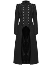 Punk Rave Damen Lang Gothic Aristocrat aus Wolle Winter Militär Mantel