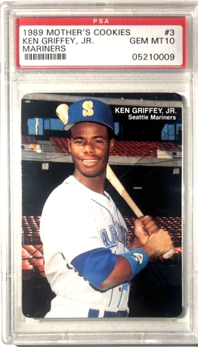 1989 Mother's Cookies Ken Griffey Jr. #3 Bat over Left Shoulder - PSA 10 Gem Mt
