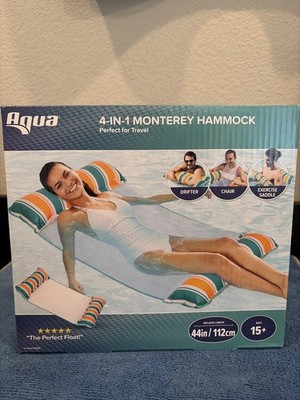 Aqua 4-in-1 Monterey Float Hammock Lounger Blue 