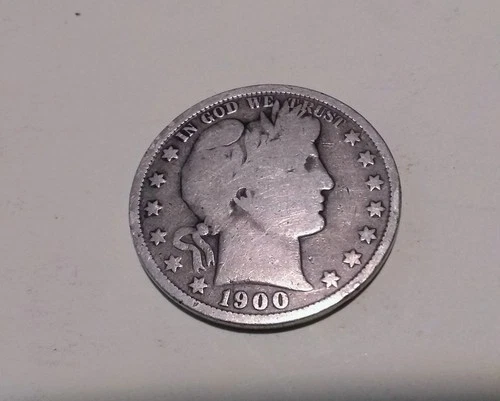 1900 Barber Liberty Head Half Dollar. No Mint Mark..