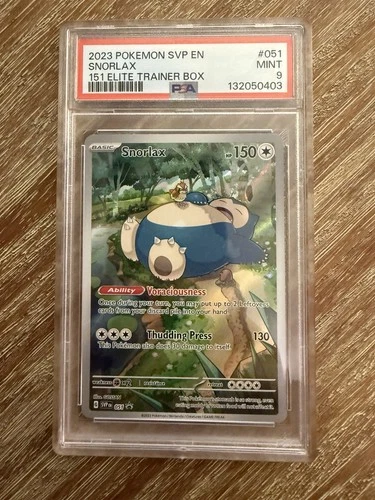 New Listing2023 POKEMON SVP EN-SV BLACK STAR PROMO 151 ELITE TRAINER BOX #051 SNORLAX PSA 9