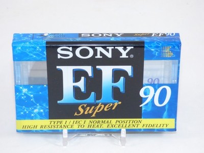 (1) SONY EF SUPER 90 TYPE I/IEC 1 BLANK CASSETTE TAPE - SEALED