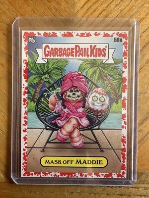 Garbage Pail Kids Go On Vacation 58a MASK OFF MADDIE Red Parallel 73/75