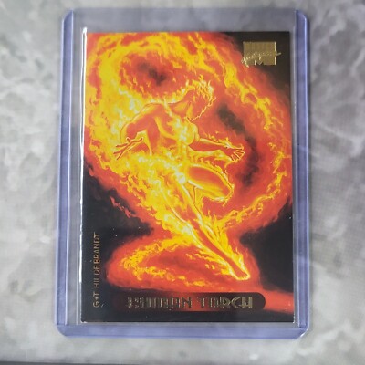 1994 Fleer Marvel Masterpieces Trading Card - #52 Human Torch