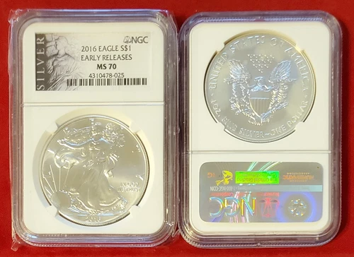 2016 Eagle Silver S$1 NGC MS70 Early Releases ALS Liberty Label (025)