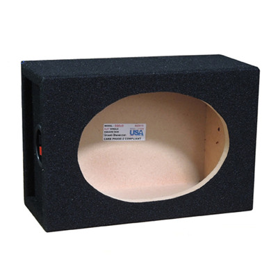 PAIR 6X9 SQUARE MDF SPEAKER BOX BLACK Carpet + KENWOOD 6.9