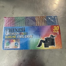 Maxell MJC-30C Mini SLIMLINE Multi-Color Cases 30 Pack 