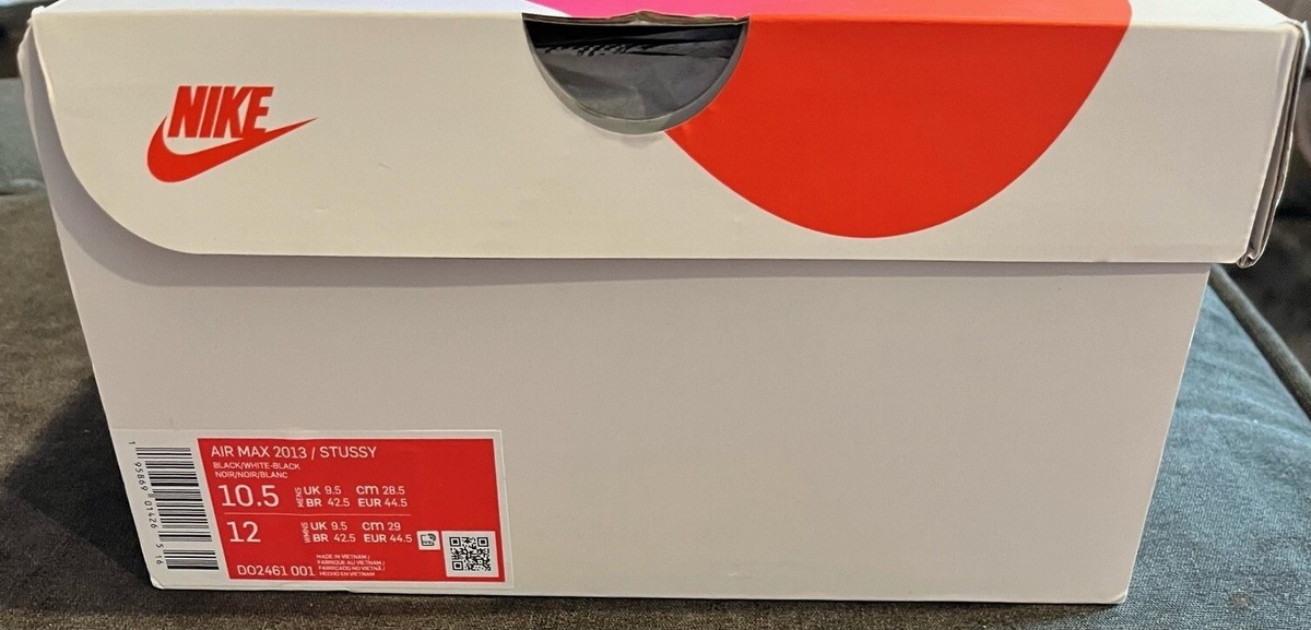 Brand New in Box Nike Air Max 2013 x Stussy Black size 10.5M | eBay