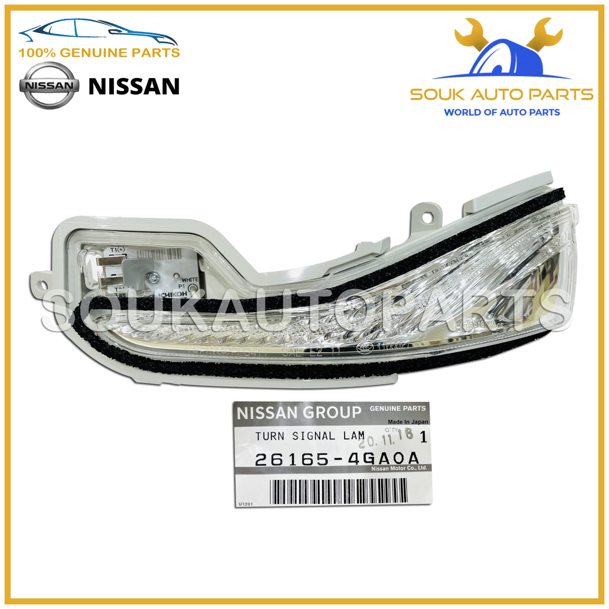 26165-4GA0A Genuine Nissan TURN SIGNAL LAMP ASSY, LH 261654GA0A