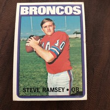 1972 TOPPS STEVE RAMSEY #74 DENVER BRONCOS FOOTBALL CARD