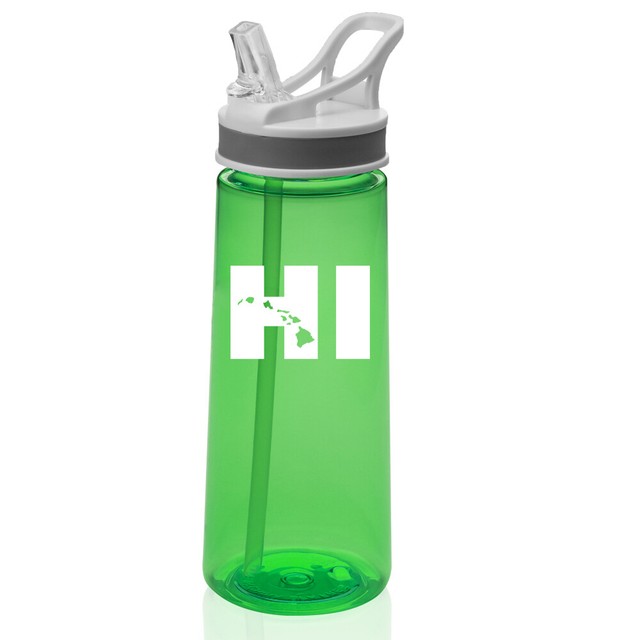 22 oz Sports Water Bottle With Straw HI Hawaiian Islands Hawaii eBay