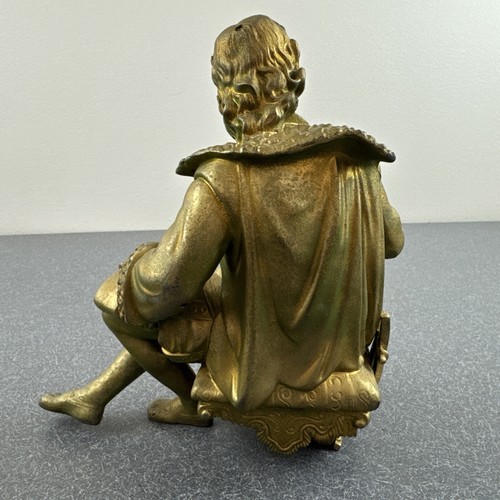 19th Century William Shakespeare Cast Metal Bronze Sculpture Figurine “JB” Clock - Picture 13 of 24