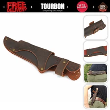 TOURBON Leather 10inch Knife Sheath Fixed Blade Cover Tools Carrier Belt Holster