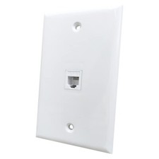 1 Port Phone Jack Wall Plate Female To Female Cat3 Rj11 Telephone Jack Cover Pla