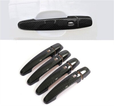Carbon Fiber Side 4 Smart Door Handle Trim Cover For 2016-2024 Chevrolet Malibu