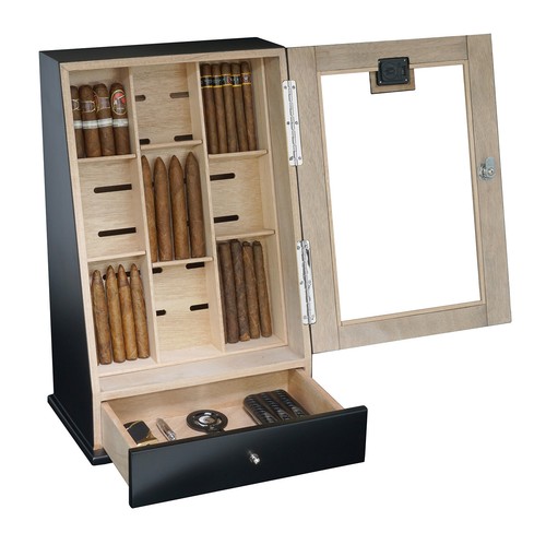 Hand Made 100+ Cigar Humidor Humidifier Mahogany Wooden Case Box Hygrometer 67b - Picture 6 of 6