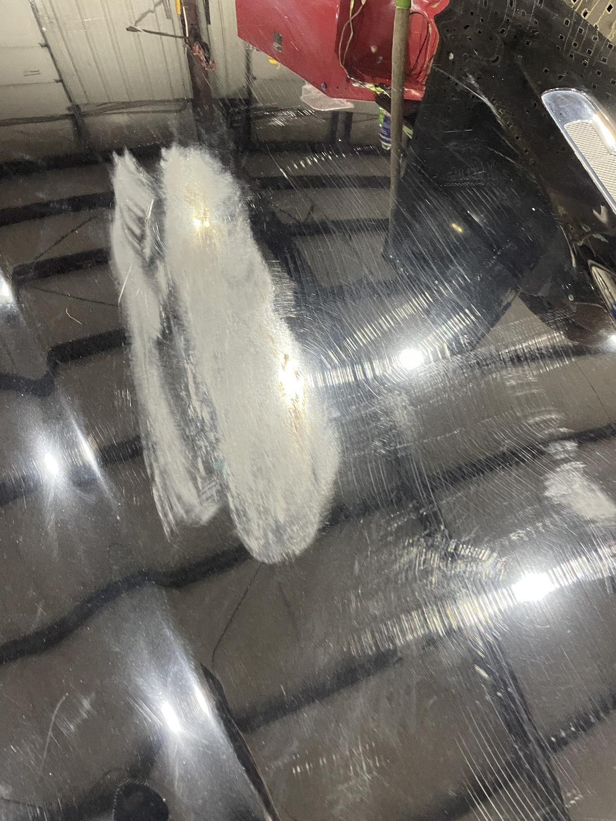 2012 ASTON MARTIN RAPIDE HOOD HEAVY SCRATCHES ALL OVER BLACK BONNET SHELL OEM