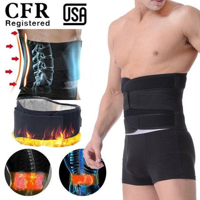 USB Heating Waist Back Brace Support Belt Pad Warm Therapy Pain Relief