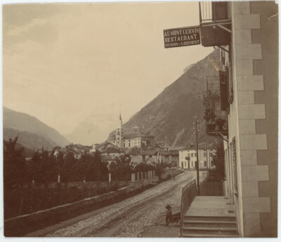 Viège. Restaurant '' Zur Guter Cervin '' . Suisse. Druck Citrat Circa 1900