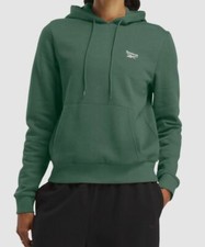 Reebok Women's Green Relaxed Long-Sleeve Fleece Hoodie Size S