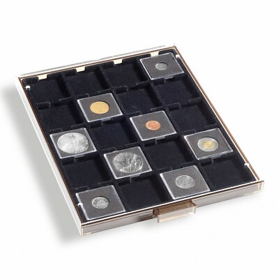 Stackable Coin Tray Drawer Box For 20 2x2 Coin Holders Flips Quadrums In Black