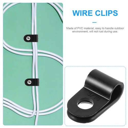 200 Pcs Cable Clamp Sorter Ethernet Wall Clip Rope Light Mounting Clips - Afbeelding 2 van 12