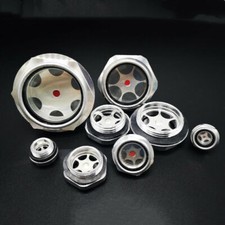 1pc Metal Dia Oil Level Sight Glass for Air Compressor aluminum Threaded new