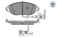 Meyle BremsbeläGe Vorne FüR VW Sharan Passat CC Seat Alhambra Superb II