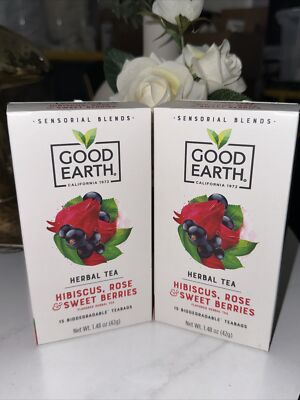 Sensorials Sweet Berries & Rose 15 Bags By Good Earth Teas