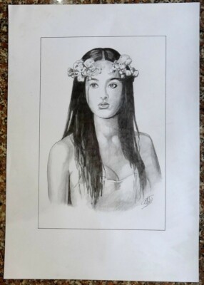Nude Asian Beauty oil on canvas on card 11” x 16.5” | eBay