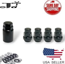 4Pc Black M14x1.5 Anti-Theft Wheel Lock Lug Nut Fit Honda Acura MDX RLX & More