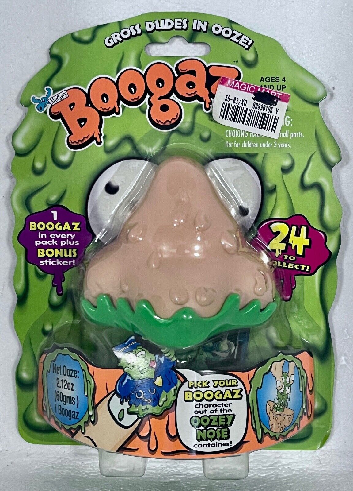 Rare 2007 Pick Your Boogaz OOZEY Nose. Gross Dudes in Ooze! Complete  Unopened