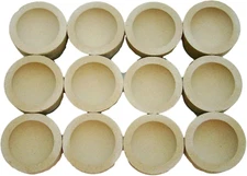 Lot of 12 - # 8AM Mabor Cupel 1-3/4" Gold-Assay-Smelting-Refining-Melting-Cupels