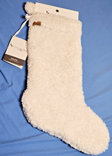 KOOLABURRA BY UGG CLOVER MARIGOLD WHITE FAUX SUPER SOFT WOOL STOCKING NEW 