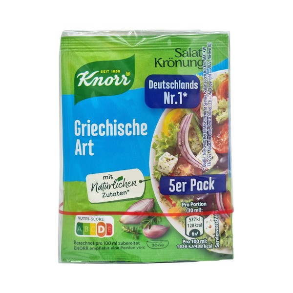 8x 5 piezas Knorr ensalada coronación arte griego 🍴 estilo griego ensalada condimento