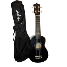 ADM   Ukulele 21" Black With Zip Up Gig Bag