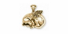 Labrador Retriever Pendant Jewelry 14k Gold Handmade Dog Pendant CHD2-APG