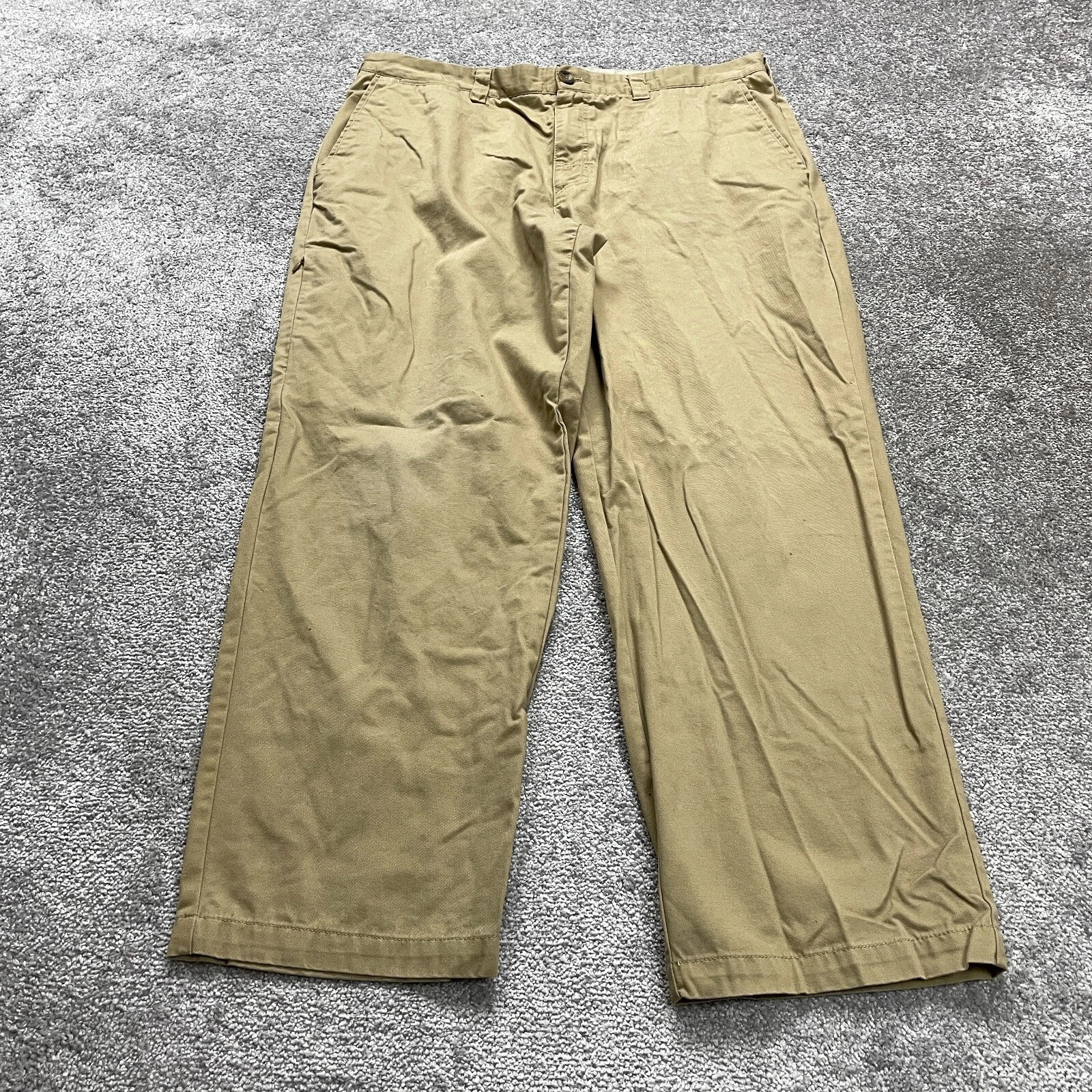 Columbia Chino Pants Mens 38 Brown Straight Leg Flat Front Cotton Casual 40x30