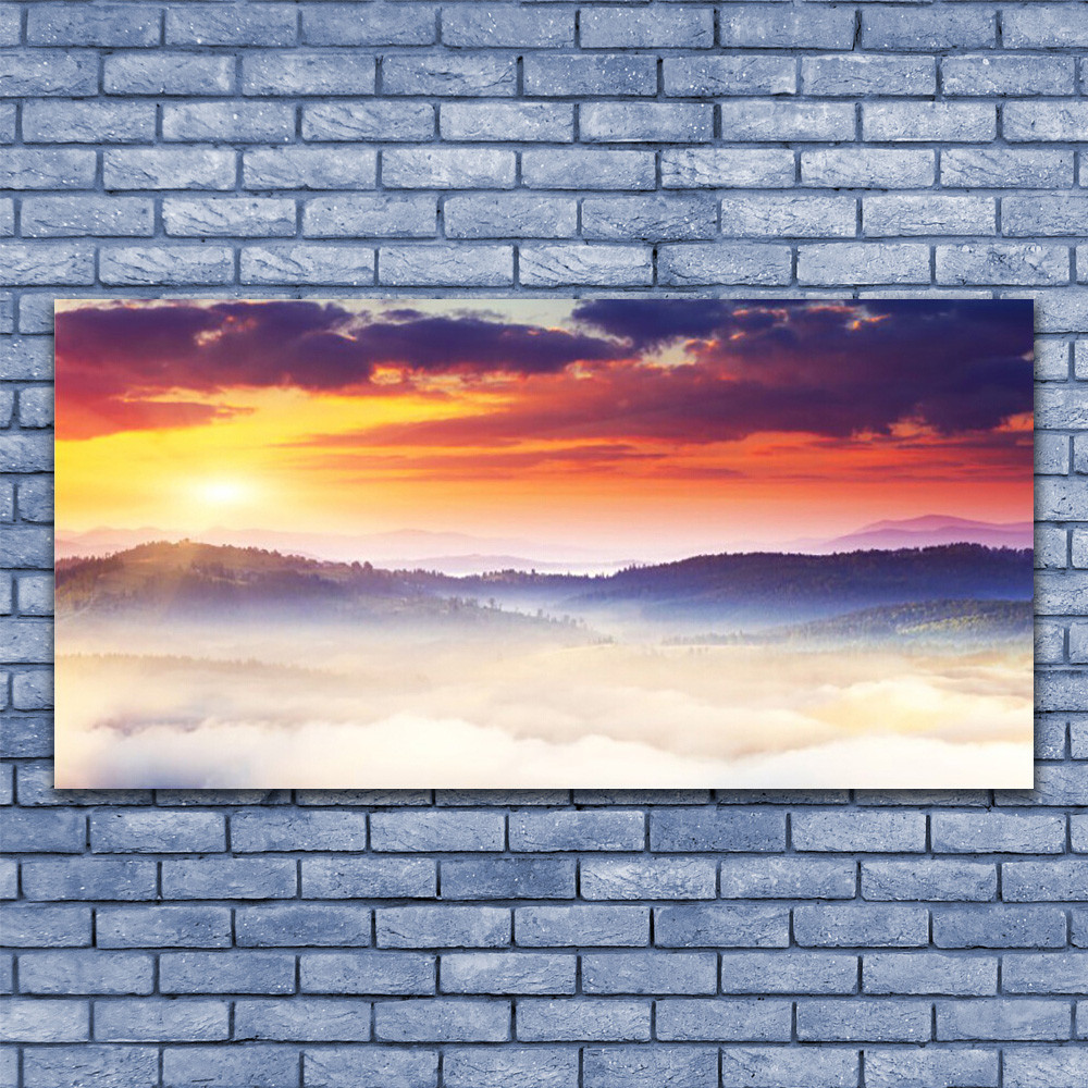 Tableau sous verre paysage grand format pour habiller un grand mur vide