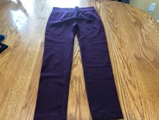 LANE BRYANT CONTROL TOP FOOTLESS LEGGING WINE SOLID JEGGINGS SIZE A/B 