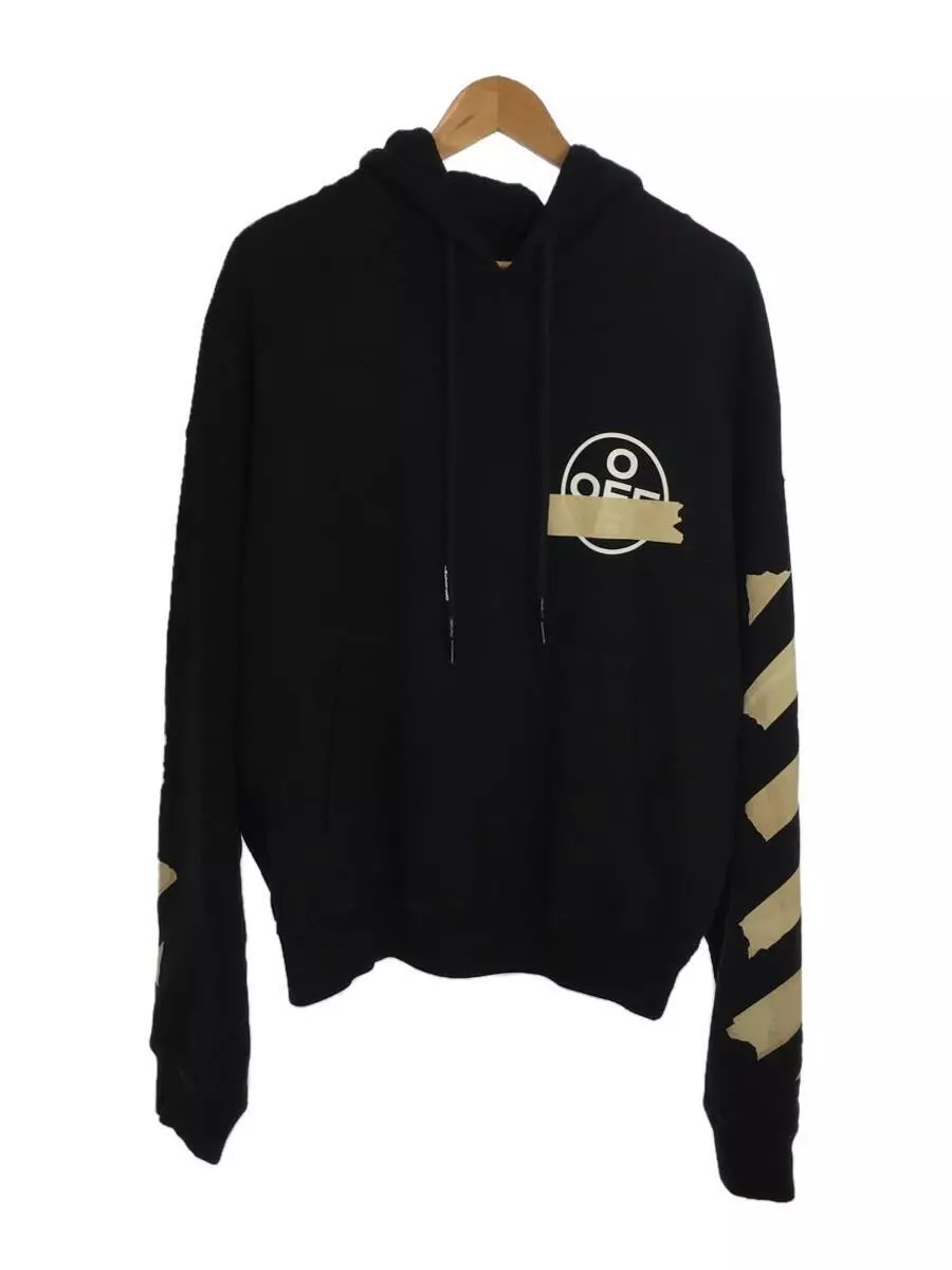 OFF-WHITE Parker L Black Cotton OMBB037R20E30002 TAPE ARROWS OVER HOODIE