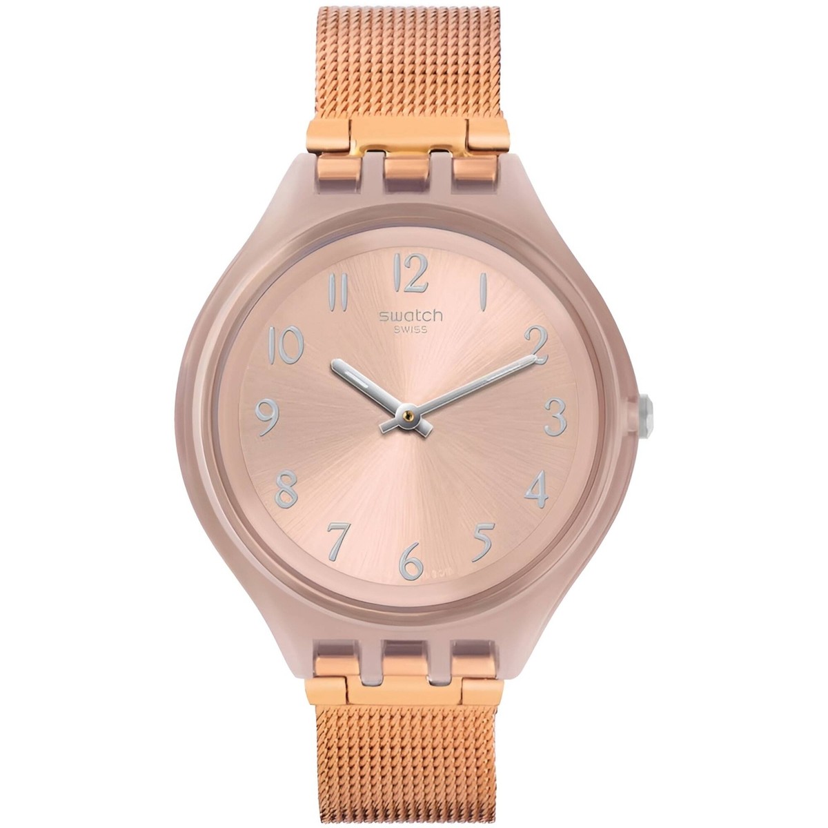 Swatch Women's Watch Skin Skinchic Pink Dial Rose Gold Steel