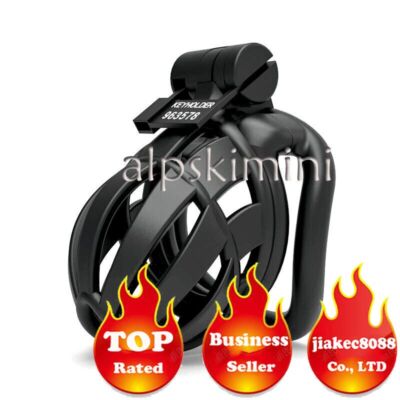 Newest Intimate Male Chastity Device Resin Cage for Men Lock Belt 4 Rings CC474