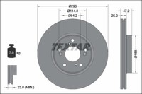 Textar 2X Bremsscheiben Vorne BelüFtet Beschichtet FüR Honda HR-V RU