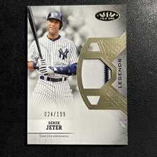 Derek Jeter 2024 Topps Tier One Legend 2 Color Pinstripe Relic /199 Yankees
