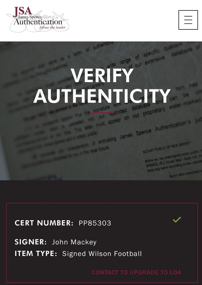 John Mackey Baltimore Colts Signed Wilson Full Size NFL Football HOF 92’ JSA COA - Image 4 of 4