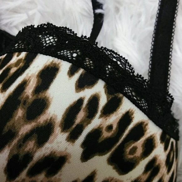 Scandale Paris Leopard Print Push Up Bra NEW 34C - Image 2 of 4
