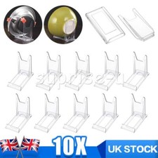 10*Acrylic Display Stand Easel Plate Picture Holder Plastic Adjustable Twist Fix